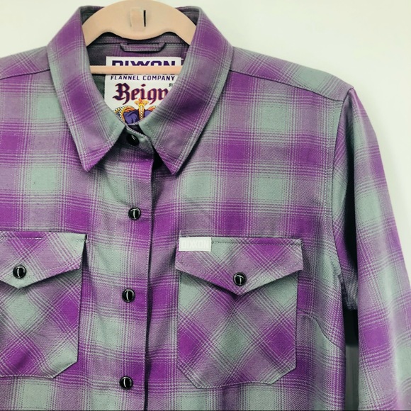 Purple Gray Plaid Flannel Shirt | Poshmark